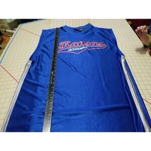 Vintage Pro Edge Kansas Jayhawks Sleeveless Jersey Extra Large Blue XL